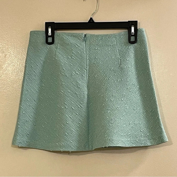 ZARA Textured Mini Skirt in Aquamarine - Picture 10 of 10